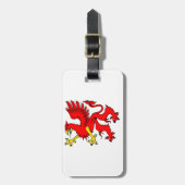 Rote Greif-Gepäckanhänger Gepäckanhänger (Vorderseite vertikal)