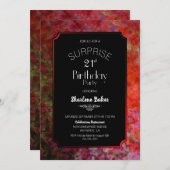 Rote Grenze 21. Geburtstag Party Einladung (Vorne/Hinten)