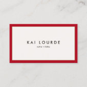 Rote Grenze Modern Beruflich Visitenkarte (Vorderseite)