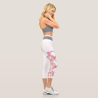rote griechische Capri-Leggings Capri Leggings