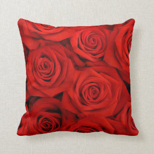 Rote großartige Rosen Kissen