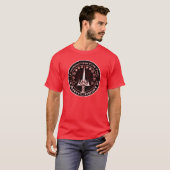 Rote Grundlage für das Antichrist-Symbol T-Shirt (Vorne ganz)