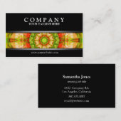 Rote grüne Apfel-Mandala modern Visitenkarte (Vorne/Hinten)