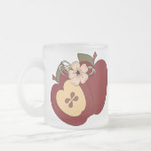 Rote grüne Checkered Land-Apfel-mattierte Tasse (Links)