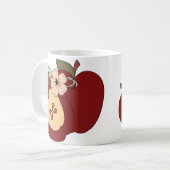 Rote grüne Checkered Land-Apfel-Tasse Kaffeetasse (Vorderseite Links)