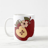 Rote grüne Checkered Land-Apfel-Tasse Kaffeetasse (Links)