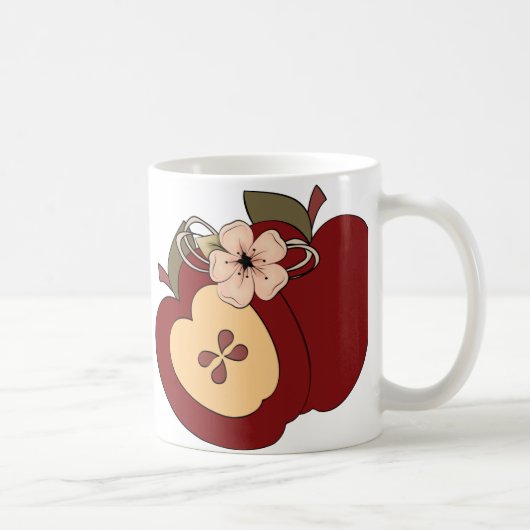 Rote grüne Checkered Land-Apfel-Tasse Kaffeetasse (Rechts)