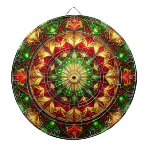 Rote Grüne Dekorative Blumen Dartboard Dartscheibe