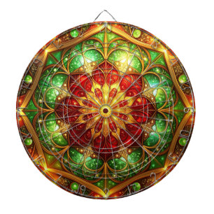 Rote Grüne Dekorative Blumen Dartboard Dartscheibe