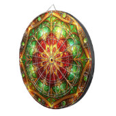 Rote Grüne Dekorative Blumen Dartboard Dartscheibe (Vorderseite rechts)
