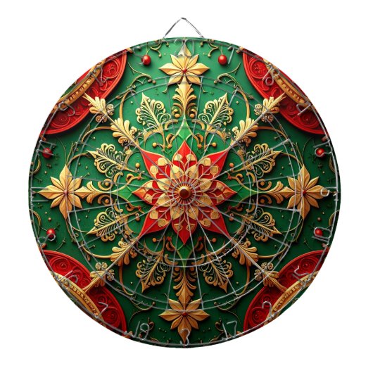 Rote Grüne Dekorative Blumen Dartboard Dartscheibe (vorne)
