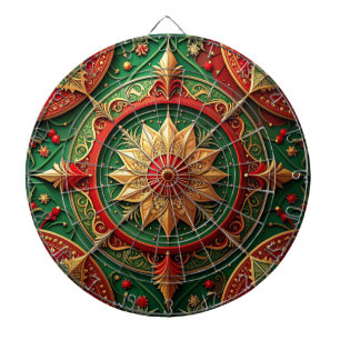 Rote Grüne Dekorative Blumen Dartboard Dartscheibe