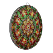 Rote Grüne Dekorative Blumen Dartboard Dartscheibe (Vorderseite Links)