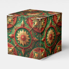 Rote Grüne Dekorative Feiertags-Geschenkbox Geschenkschachtel
