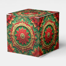 Rote Grüne Dekorative Feiertags-Geschenkbox