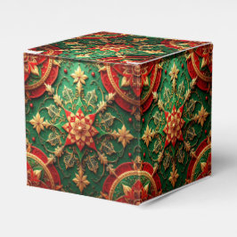 Rote Grüne Dekorative Feiertags-Geschenkbox Geschenkschachtel