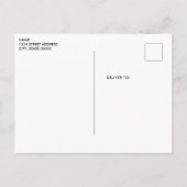 Rote Grüne Dekorative Feiertags-Postkarte Postkarte (Rückseite)