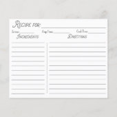 Rote grüne Erdbeere Blume Blätter Rezept Karte (Rückseite)