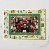 Rote grüne fantastische Geschenke Frohe Feiertage  (Vorderseite)