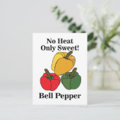Rote Grüne Gelbe Paprika Glockenpaprika Lustig Postkarte (Stehend Vorderseite)