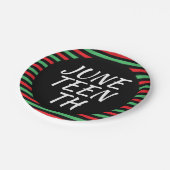 Rote grüne Grenze der Junetesie Pappteller (Schrägansicht)