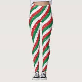 Rote grüne Karo-Weihnachtsleggings für Frauen Leggings