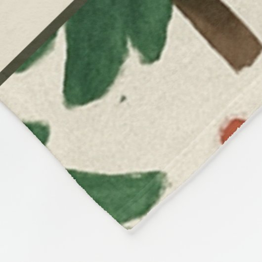 Rote Grüne Kiefernwälder Fleecedecke (Ecke)