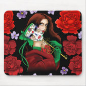 Rote grüne Masquerade Venezianisch Mousepad (Vorne)