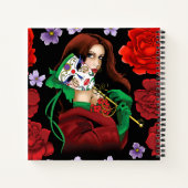 Rote grüne Masquerade Venezianisch Notizblock (Rückseite)