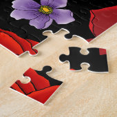 Rote grüne Masquerade Venezianisch Puzzle (Seite)