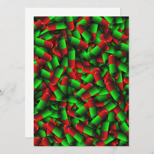 rote grüne Medikamente (Vorne/Hinten)