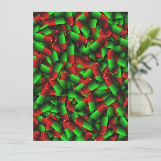 rote grüne Medikamente (Stehend Vorderseite)