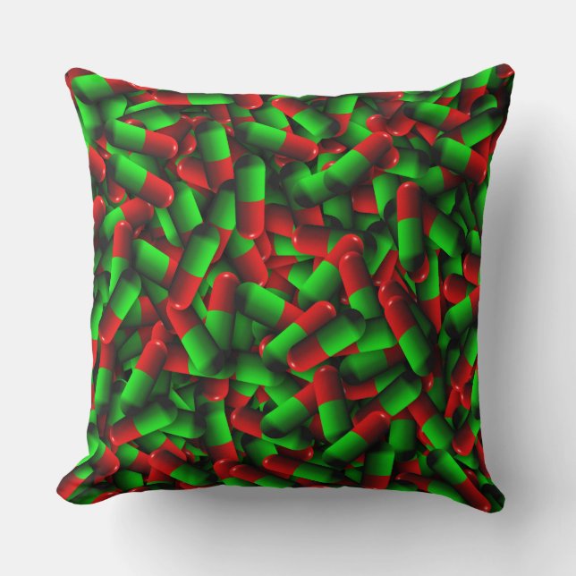 rote grüne Medikamente Kissen (Vorderseite)