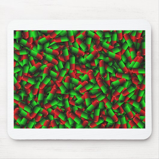 rote grüne Medikamente Mousepad (Vorne)