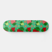Rote grüne rosa Erdbeeren Skateboard (Horizontal)