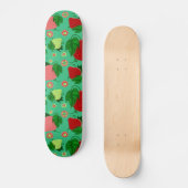Rote grüne rosa Erdbeeren Skateboard (Vorderseite)