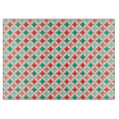 Rote, grüne, rosa und hellblaue Diamanten Schneidebrett (Vorderseite)