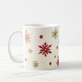Rote Grüne Schneeflocken Kaffeetasse (Links)