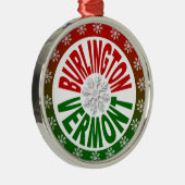 Rote grüne Schneeflockeverzierung Burlingtons Ornament Aus Metall (Rechts)