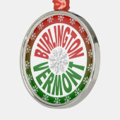 Rote grüne Schneeflockeverzierung Burlingtons Ornament Aus Metall (Links)