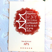 Rote, grüne Snowflake Business-Urlaubskarte Einladung