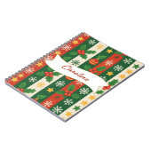 Rote grüne Streifen Pine and Berry Holiday Notizblock (Linke Seite)