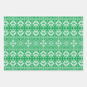 Rote, grüne und blaue Wintermesse Insel Weihnachte Geschenkpapier Set (Vorderseite 2)