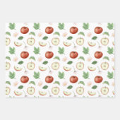 Rote, grüne und gelbe Äpfel Geschenkpapier Set (Vorderseite 2)