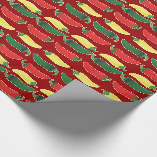 Rote grüne und gelbe heiße geschenkpapier (Ecke)