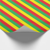 Rote, grüne und gelbe Streifen Geschenkpapier (Ecke)