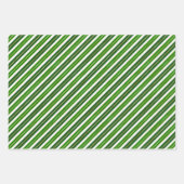 Rote, grüne und goldene Weihnachtsstreifen Geschenkpapier Set (Vorderseite 3)