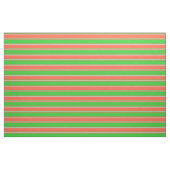 Rote, grüne und hellgraue Streifen Stoff (Fat Quarter (45,7 x 55,9 cm))