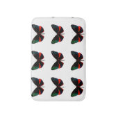 Rote, grüne und schwarze Schmetterlingsmatte Badematte (Vorderseite Vertikal)