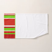 Rote, grüne und weiße Streifen Badhandtuch Set (Handtuch)